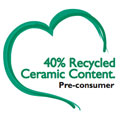 Green Tiles: 40% pre-consumer
