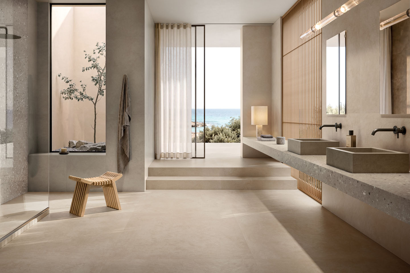 Bagno con vista mare, Corda e Argilla